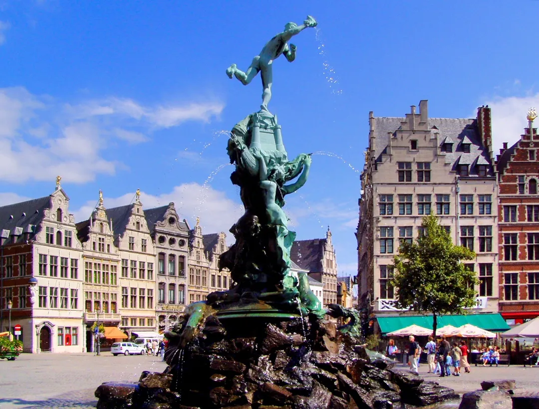 Historic guild houses on Antwerp’s Grote Markt